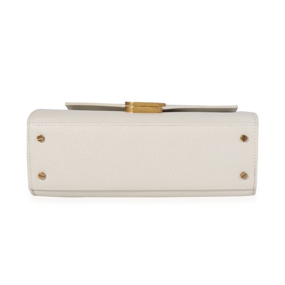 Saint Laurent Blanc Vintage Grain De Poudre Cassandra Mini Top Handle Bag - Picture 5 of 8